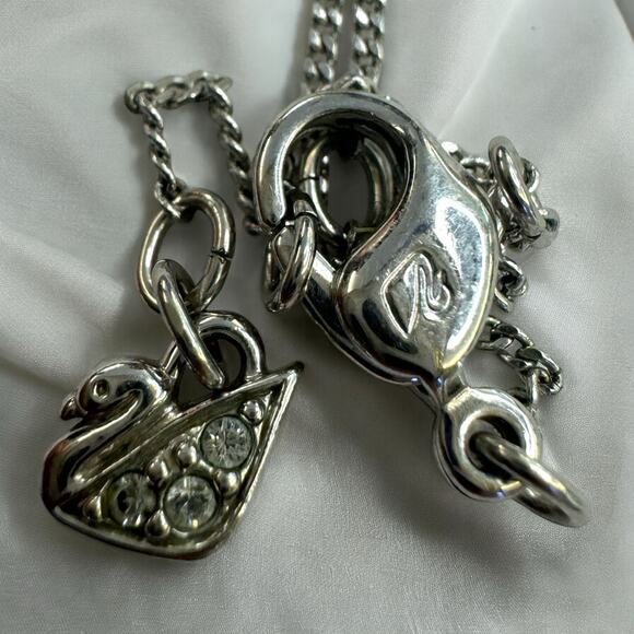 Swarovski Crystal Heart Pendant Necklace, Silver Plated Heart Necklace - Picture 4 of 4